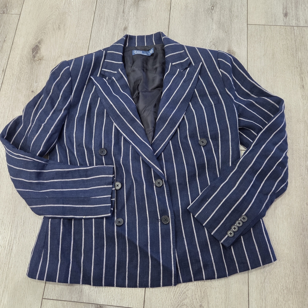 Polo by Ralph Lauren Navy Striped Blazer